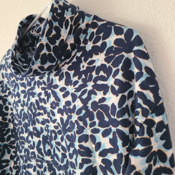 Nic & Zoe US Women's Size PP 100% Cotton Mock Neck Sweatshirt Floral Casual - Picture 2 of 10